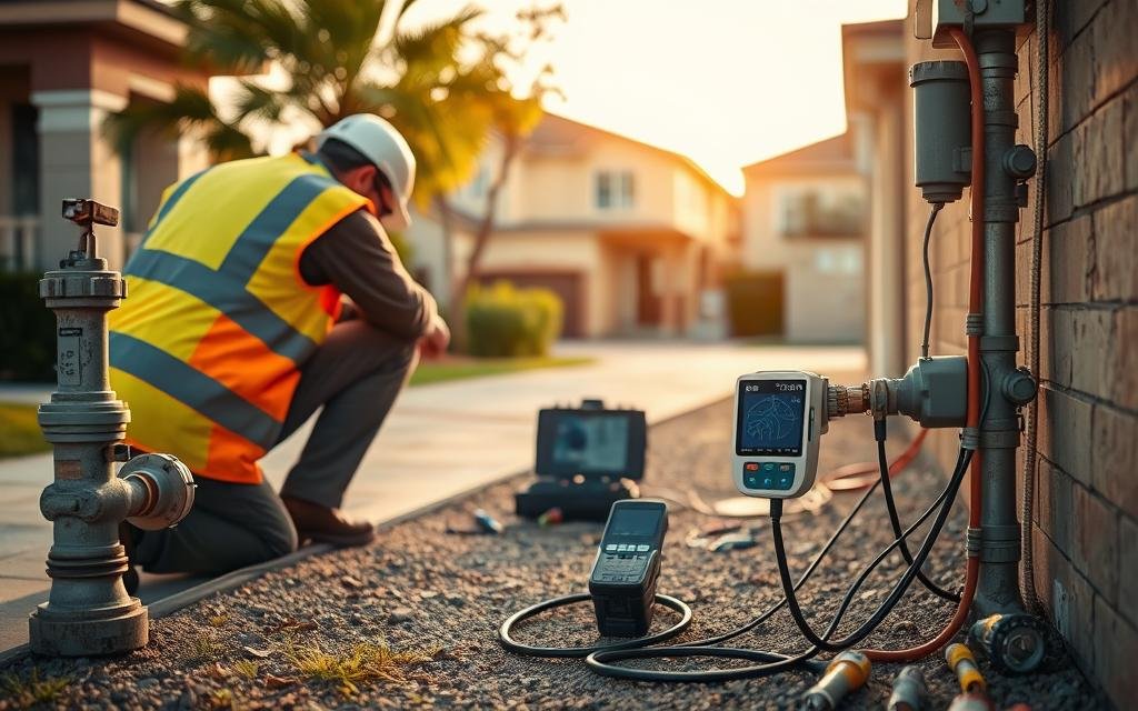 كشف خرير المياة الزاهرء بجدة