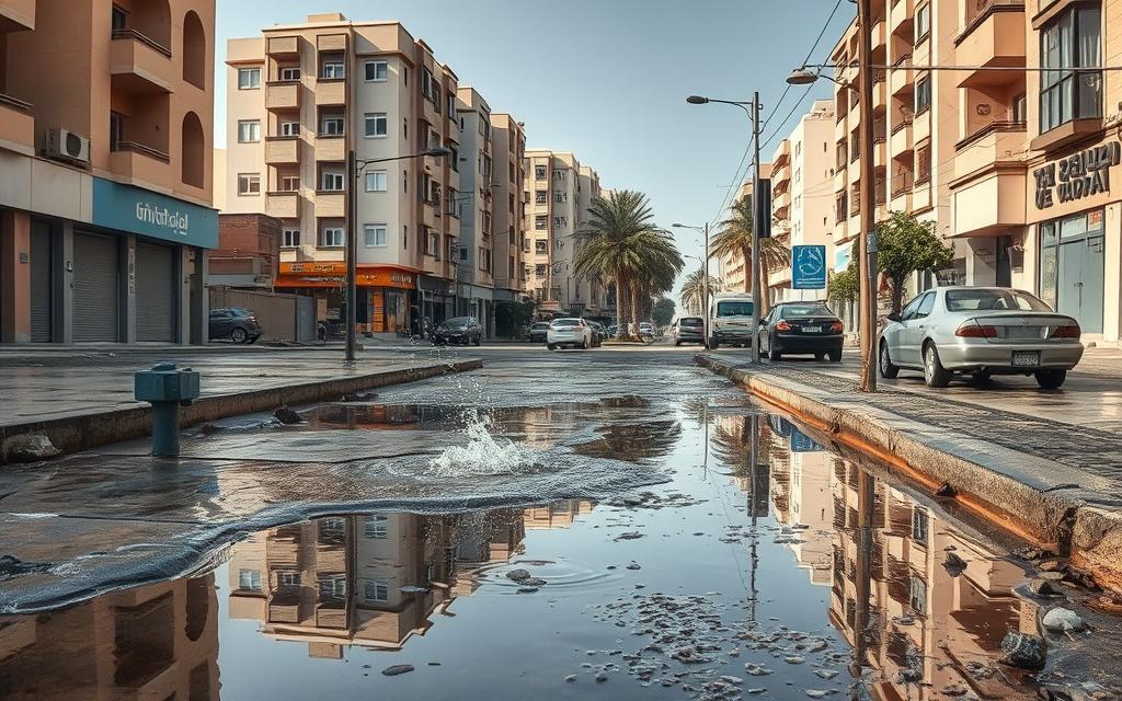 كشف خرير المياه حي المرجان
