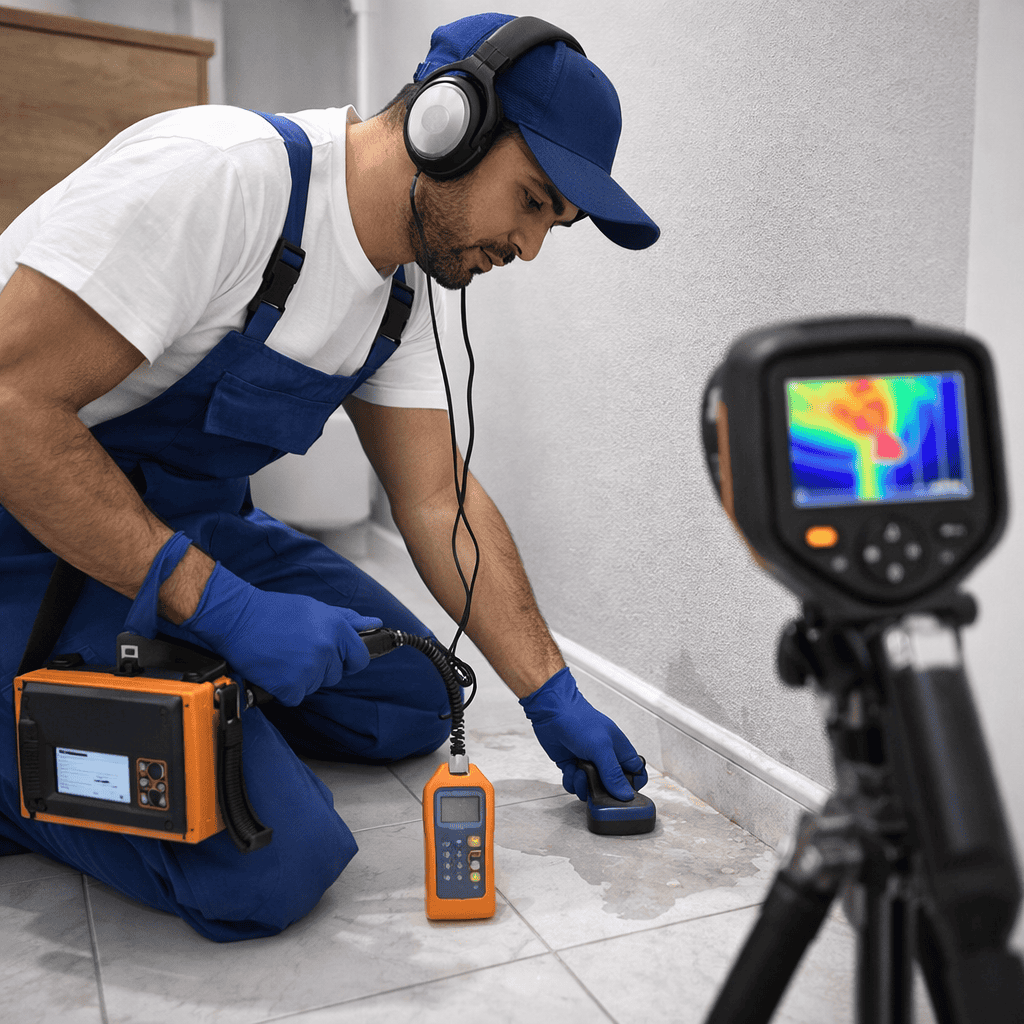 أحدث الأجهزة في شركة كشف تسربات المياه بجدة | فحص بدون تكسير - كريستال