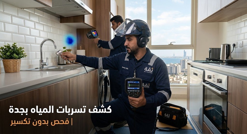 شركة كشف تسربات المياه بجدة | فحص بدون تكسير - كريستال